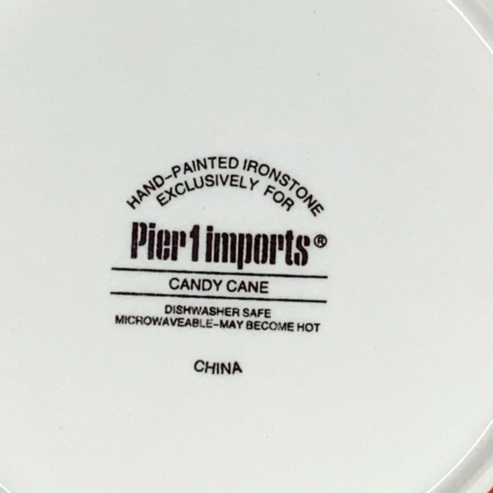 Pier 1 Candy Cane Dinner Plates (2)